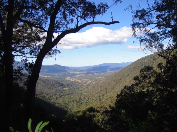 Araluen Valley now - looking down into the valley from Clarke's Lookout