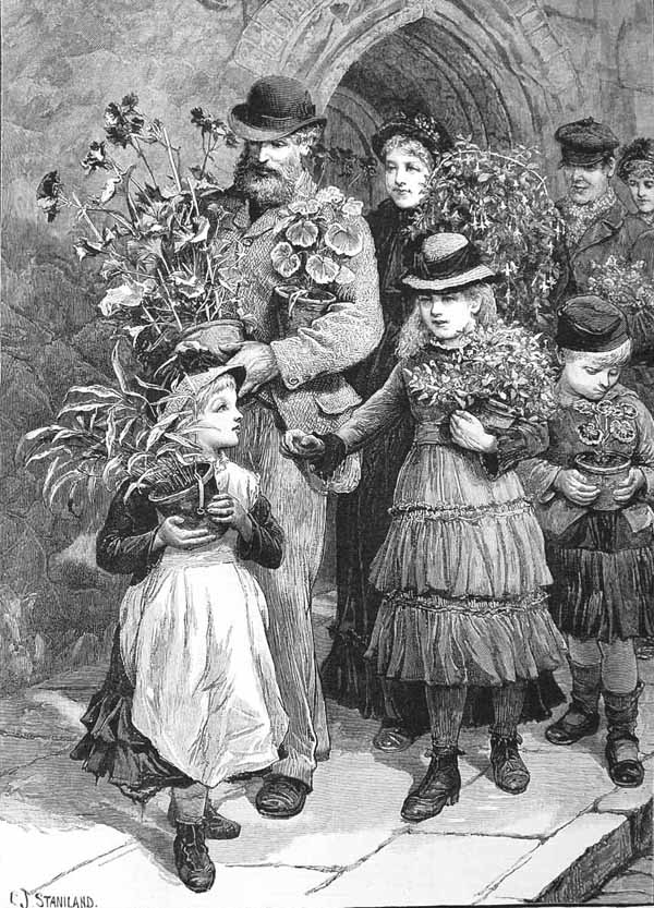 Church flower shows and fetes were common in those times. 