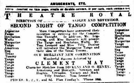 The Tango craze was sweeping the world in 1914