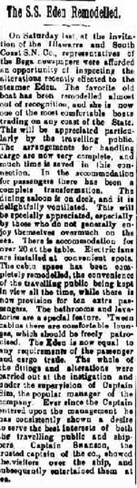 From The Bega Budget Wednesday 17 June, 1916