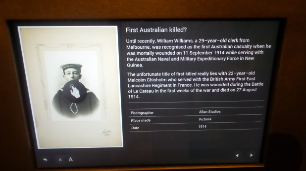 Simply touch the icon of the photo that you want to research and an enlarged version of the image and accompanying information appear on the larger screen. The image can be further enlarged.