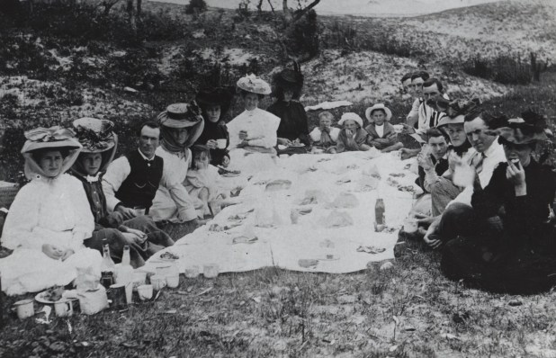Ilma Waters obviously loved picnics. This phot was taken at a picnic at Moruya Heads in 1908.