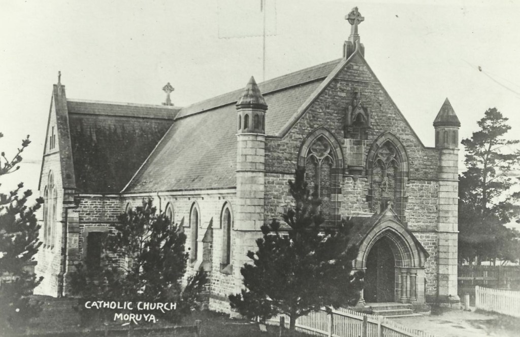 Sacred, Heart Catholic Church, Moruya in 1908. The church would have looked like this at the time of the wedding.