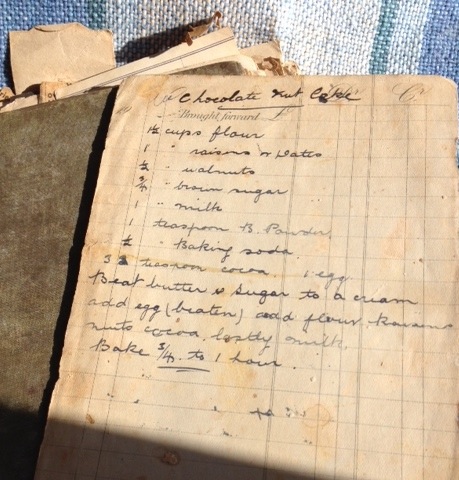 Mrs James's cookbook. Perhaps the guests at the Linen Tea were offered some of her Chocolate Nut Cake