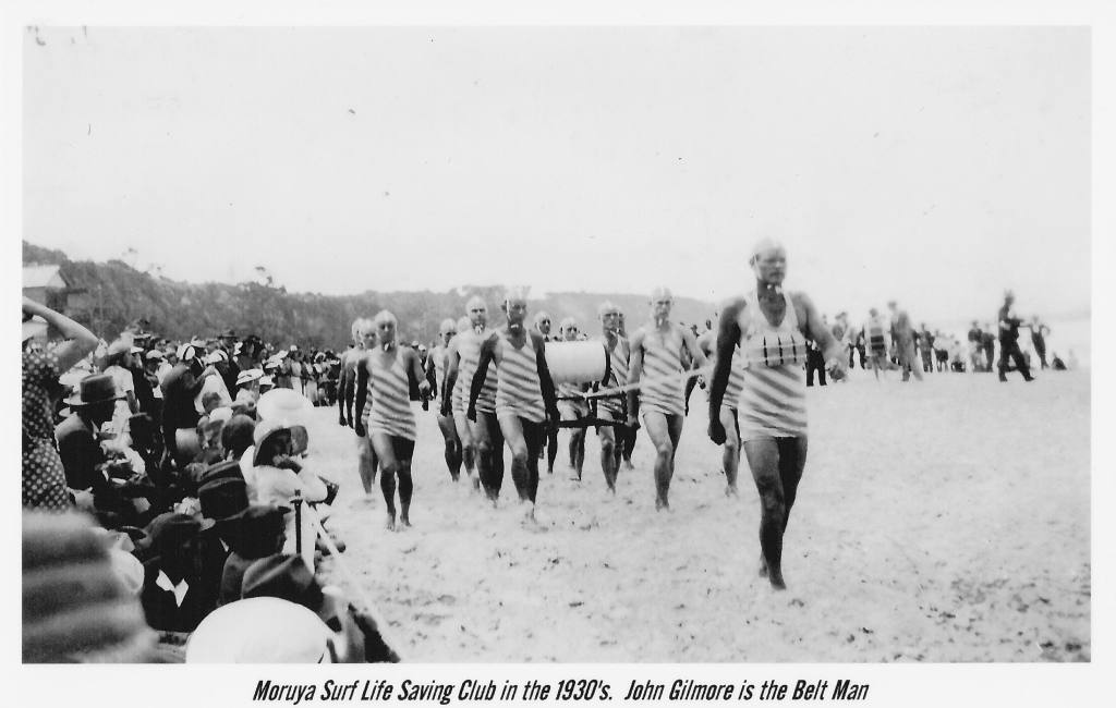 Moruya Surf Life Saving Club in 1930s - John Gilmore is the Belt Man